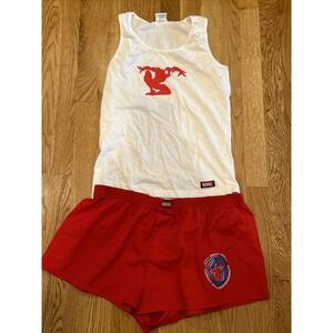 Vintage Y2K Universal Studios Marvel Spiderman Women Sleepwear XL